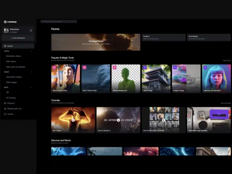 Runway ML, una de las herramientas IA para creadores de contenidos