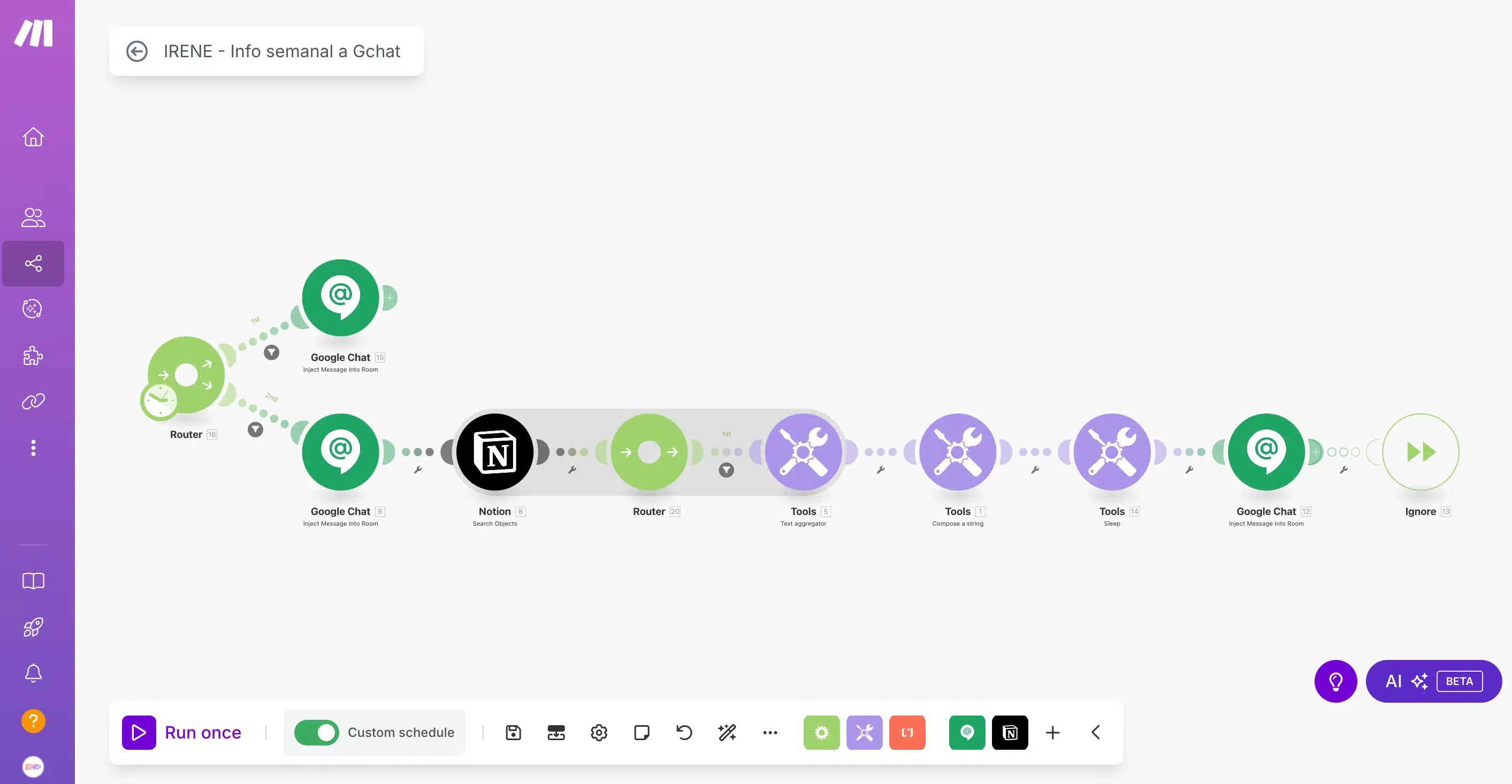 Make, una de las herramientas IA para marketing