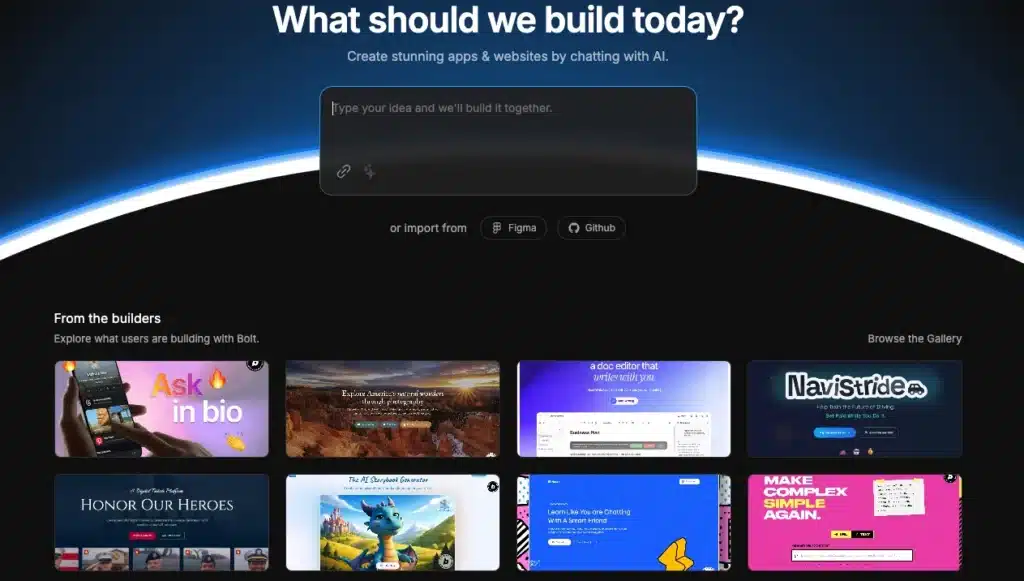 Bolt.new, una de las mejores herramientas IA para crear apps