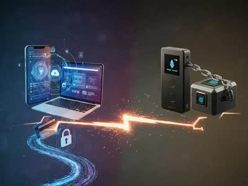 cómo guardar criptomonedas de forma segura hot wallet vs cold wallet